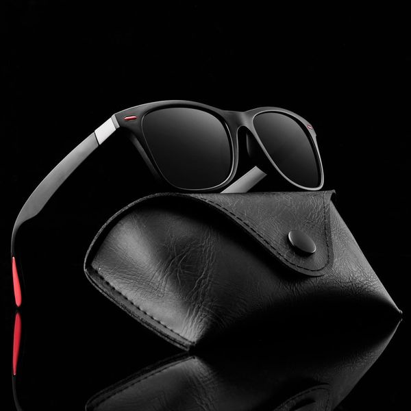 brand design polarized sunglasses men women driving reyed square sun glasses rays male goggles uv400, White;black 
brand design polarized sunglasses men women driving reyed square sun glasses rays male goggles uv400, White;black