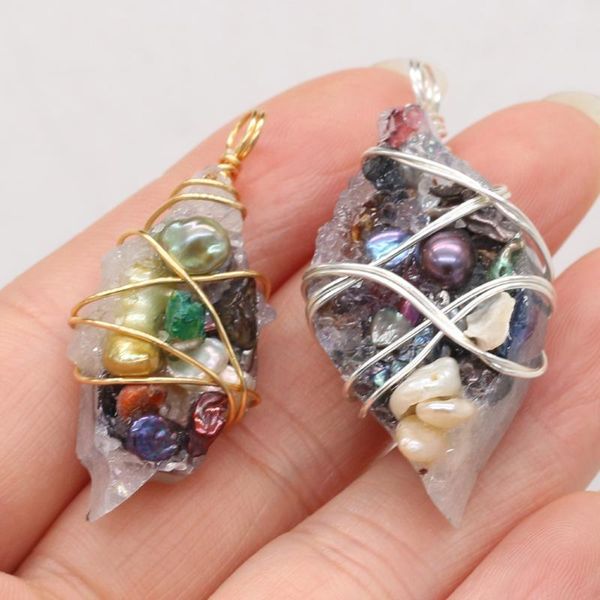 charms 2021 natural semi-precious stone pendant irregular horse eye pearl color random for making diy necklace accessories, Bronze;silver
charms 2021 natural semi-precious stone pendant irregular horse eye pearl color random for making diy necklace accessories, Bronze;silver