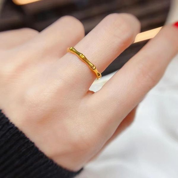 cluster rings bamboo ring female niche design sense index finger opening adjustable simple cold wind bracelet tail, Golden;silver
cluster rings bamboo ring female niche design sense index finger opening adjustable simple cold wind bracelet tail, Golden;silver
