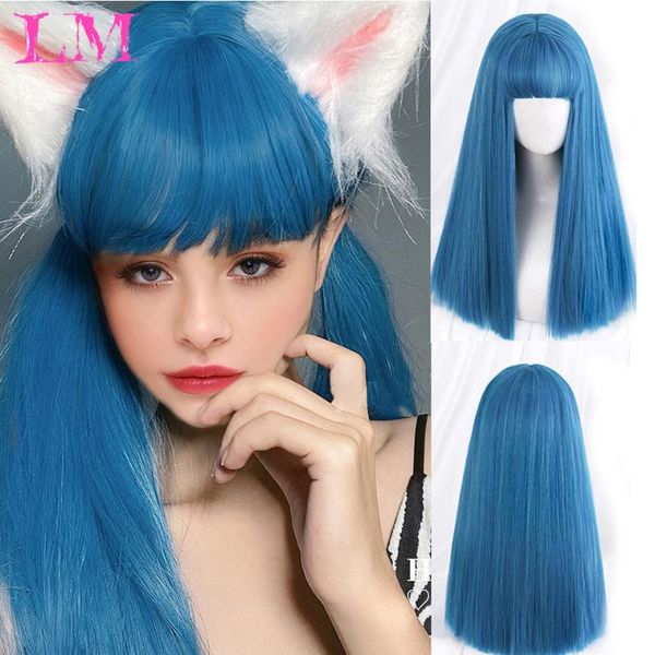 long ombre colorful synthetic cosplay lolita harajuku wig with bangs natural wavy wigs pink purple blue daily, Black
long ombre colorful synthetic cosplay lolita harajuku wig with bangs natural wavy wigs pink purple blue daily, Black