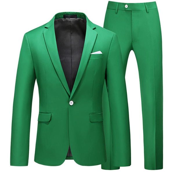 men's suits & blazers 2021 fashion handsome green notch lapel men slim fit groomsmen tuxedo for wedding dress party (jacket+pants), White;black
men's suits & blazers 2021 fashion handsome green notch lapel men slim fit groomsmen tuxedo for wedding dress party (jacket+pants), White;black