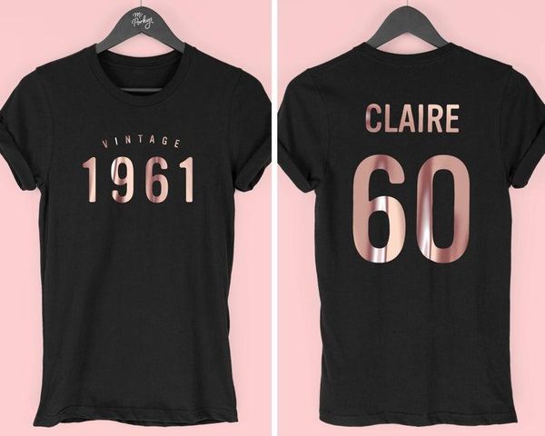 women's t-shirt 60th birthday for women, 1961 t-shirt, gift vintage her clothing women cotton, White
women's t-shirt 60th birthday for women, 1961 t-shirt, gift vintage her clothing women cotton, White