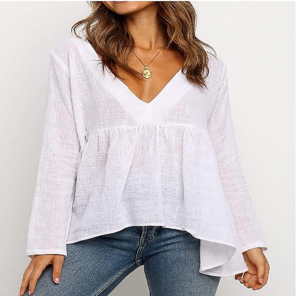 women's blouses & shirts chic plus size for women summer tunic 2021 fashion solid casual blouse white ladies loose camisa mujer#g3
women's blouses & shirts chic plus size for women summer tunic 2021 fashion solid casual blouse white ladies loose camisa mujer#g3