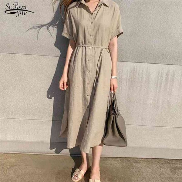 simple casual women shirt dress autumn summer loose lapel short sleeve female lace-up single-breasted robe femme 9948 210421, Black;gray
simple casual women shirt dress autumn summer loose lapel short sleeve female lace-up single-breasted robe femme 9948 210421, Black;gray