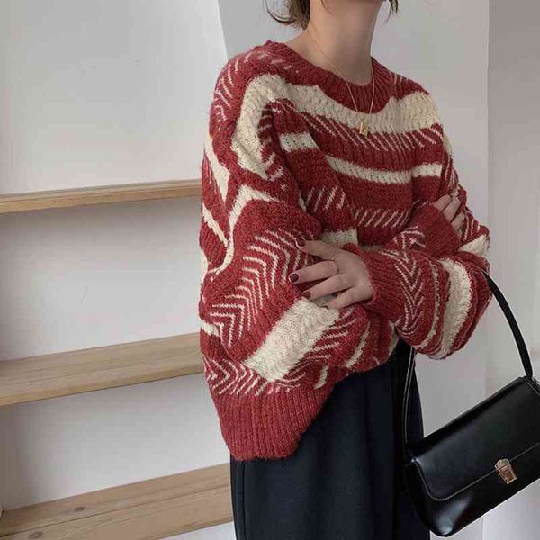 men's sweaters female round turtleneck knitted long sleeve vintage striped casual japanese style retro-stylish lazybones sweater pctj, White;black
men's sweaters female round turtleneck knitted long sleeve vintage striped casual japanese style retro-stylish lazybones sweater pctj, White;black
