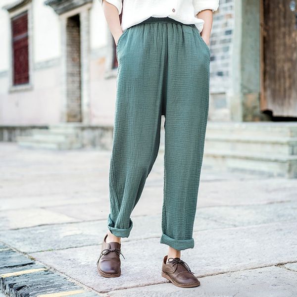 women's pants & capris loose comfortable cotton linen pockets all-match 4 color full length 2021 autumn new elastic waist women qf, Black;white
women's pants & capris loose comfortable cotton linen pockets all-match 4 color full length 2021 autumn new elastic waist women qf, Black;white