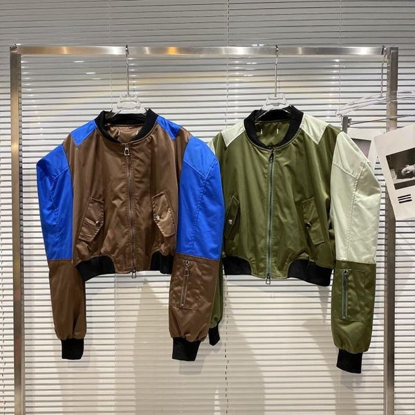 women's jackets contrast color shoulder pad motorcycle flight jacket women 2021 autumn fashion trend coat, Black;brown
women's jackets contrast color shoulder pad motorcycle flight jacket women 2021 autumn fashion trend coat, Black;brown