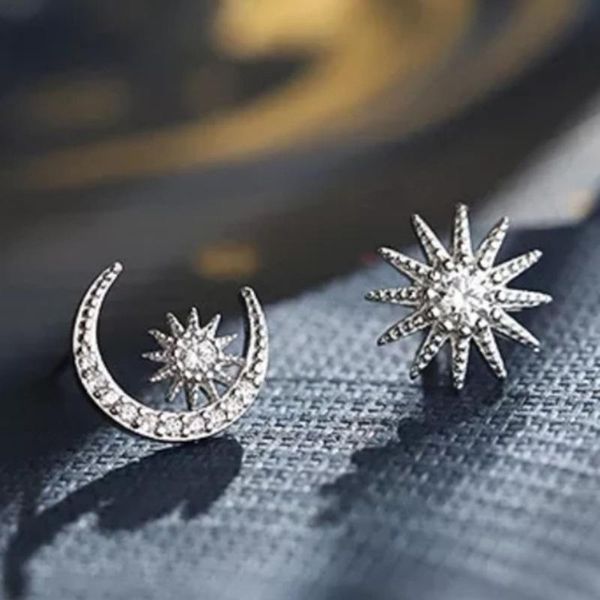 stud bohemia aesthetic silver plated stars moon asymmetric earrings for women shine cz stone full paved fashion jewelry party gift, Golden;silver
stud bohemia aesthetic silver plated stars moon asymmetric earrings for women shine cz stone full paved fashion jewelry party gift, Golden;silver