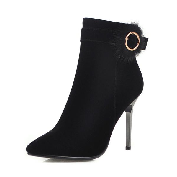 boots nasbavi europe and america winter women ankle high heels fine heel pointed women's exquisite buckle woman short boot, Black
boots nasbavi europe and america winter women ankle high heels fine heel pointed women's exquisite buckle woman short boot, Black