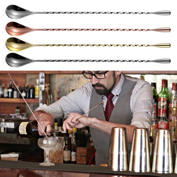 spoons 30cm stainless steel mixing cocktail spoon spiral pattern bar teadrop stir bartender tool kitchen tools
spoons 30cm stainless steel mixing cocktail spoon spiral pattern bar teadrop stir bartender tool kitchen tools