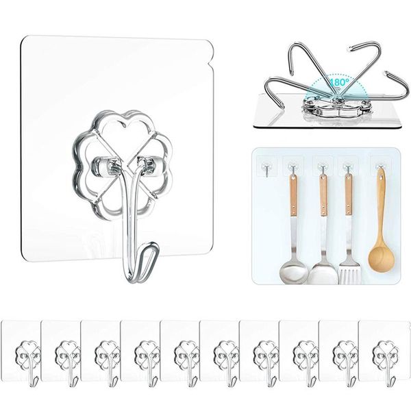 hooks & rails 5/10pcs transparent hanger hook bathroom self adhesive wall hanging reusable waterproof kitchen heavy load rack cup sucker
hooks & rails 5/10pcs transparent hanger hook bathroom self adhesive wall hanging reusable waterproof kitchen heavy load rack cup sucker