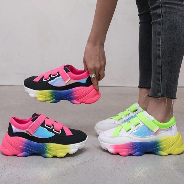 women's spring autumn sneakers mesh breathble rainbow bottom thick hook loop female non slip wear-resistant 2021 dress shoes, Black
women's spring autumn sneakers mesh breathble rainbow bottom thick hook loop female non slip wear-resistant 2021 dress shoes, Black
