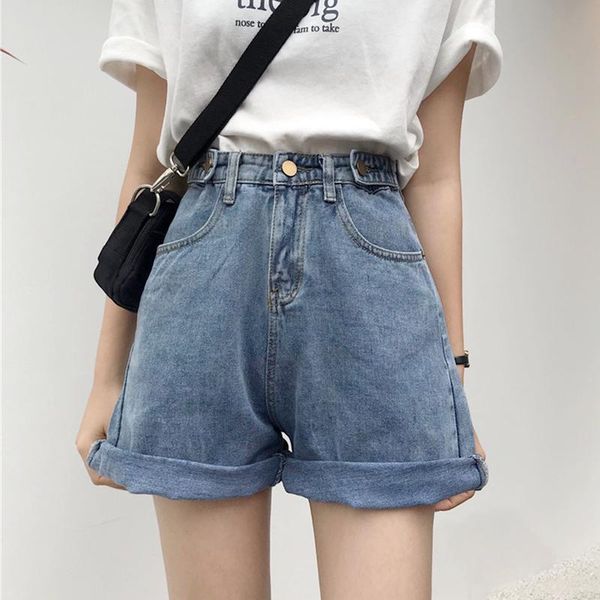 summer denim women shorts wide leg high waist korean style loose casual women's, White;black
summer denim women shorts wide leg high waist korean style loose casual women's, White;black