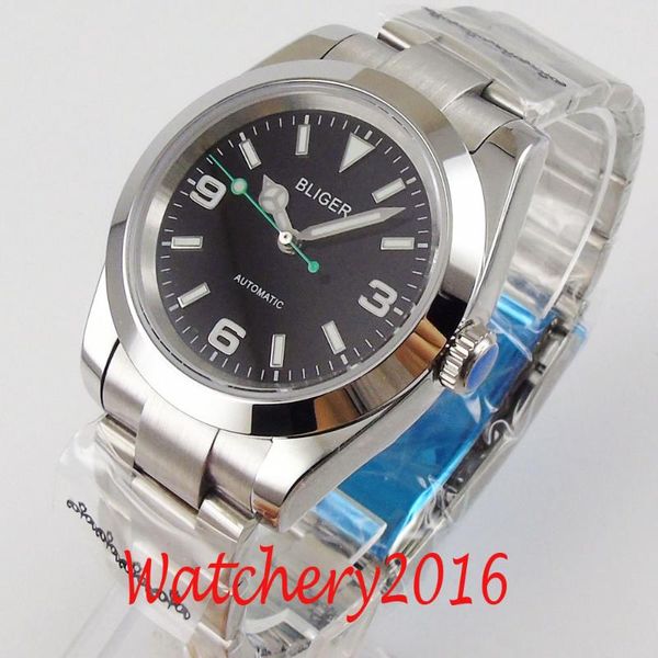 wristwatches bliger solid 36mm black dial sapphire polished bezel 21 jewels miyota 8215 nh35 automatic movement men's watch deployment, Slivery;brown
wristwatches bliger solid 36mm black dial sapphire polished bezel 21 jewels miyota 8215 nh35 automatic movement men's watch deployment, Slivery;brown