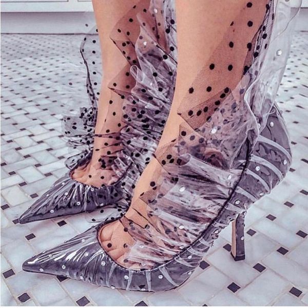 dress shoes womens color stitching dot decor lace clear transparent stilettos pumps sandals polka dots plus size 2021, Black
dress shoes womens color stitching dot decor lace clear transparent stilettos pumps sandals polka dots plus size 2021, Black