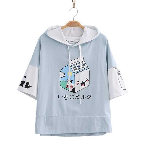 women's t-shirt japanese fashion kawaii t shirts women pink clothes summer cow print graphic tee shirt soft girl harajuku cut, White
women's t-shirt japanese fashion kawaii t shirts women pink clothes summer cow print graphic tee shirt soft girl harajuku cut, White