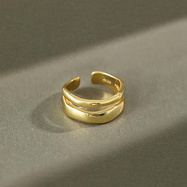 cluster rings xiha 100% real 925 sterling silver ring irregular wide open adjustable for women resizable korean style minimalist jewelry, Golden;silver
cluster rings xiha 100% real 925 sterling silver ring irregular wide open adjustable for women resizable korean style minimalist jewelry, Golden;silver