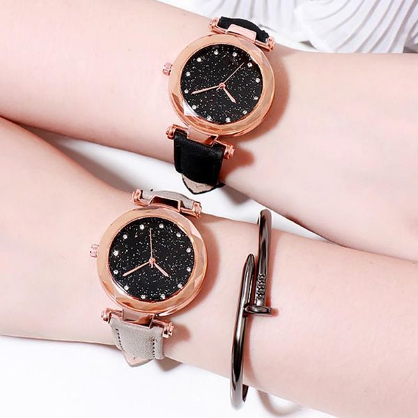 wristwatches women watch fashion leather band ladies quartz wrist starry sky rhinestone relogio feminino, Slivery;brown
wristwatches women watch fashion leather band ladies quartz wrist starry sky rhinestone relogio feminino, Slivery;brown