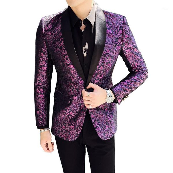 men's suits & blazers purple flower coats size s-5xl, fashion casual male blazer coat wedding party men suit jacket1, White;black
men's suits & blazers purple flower coats size s-5xl, fashion casual male blazer coat wedding party men suit jacket1, White;black
