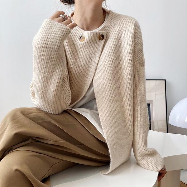 women's knits & tees 2021 arrival autumn women knitted cardigan coat long sleeve loose retro jacket female casual outwear fashion cotto, White
women's knits & tees 2021 arrival autumn women knitted cardigan coat long sleeve loose retro jacket female casual outwear fashion cotto, White