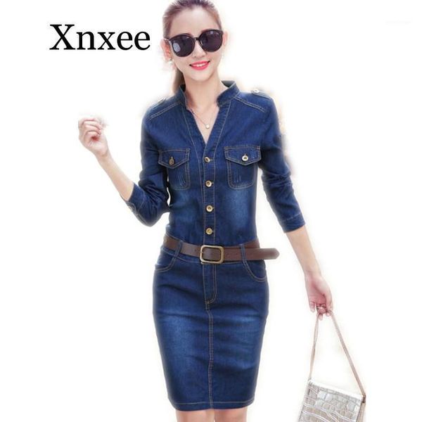 casual dresses dark blue a-line style women denim dress vintage jeans long sleeve spring mini v-neck, Black;gray
casual dresses dark blue a-line style women denim dress vintage jeans long sleeve spring mini v-neck, Black;gray