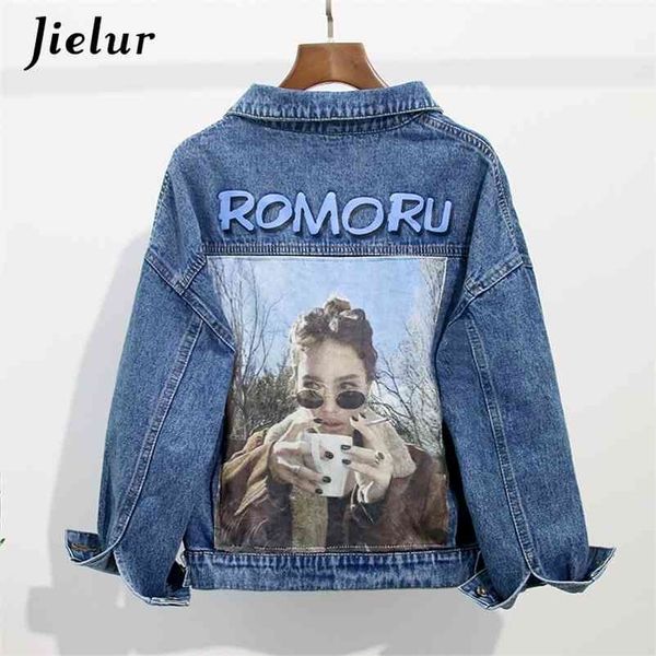 blue denim jacket letter print autumn winter loose outwear jeans women long sleeve coat slim 210426, Black;brown
blue denim jacket letter print autumn winter loose outwear jeans women long sleeve coat slim 210426, Black;brown