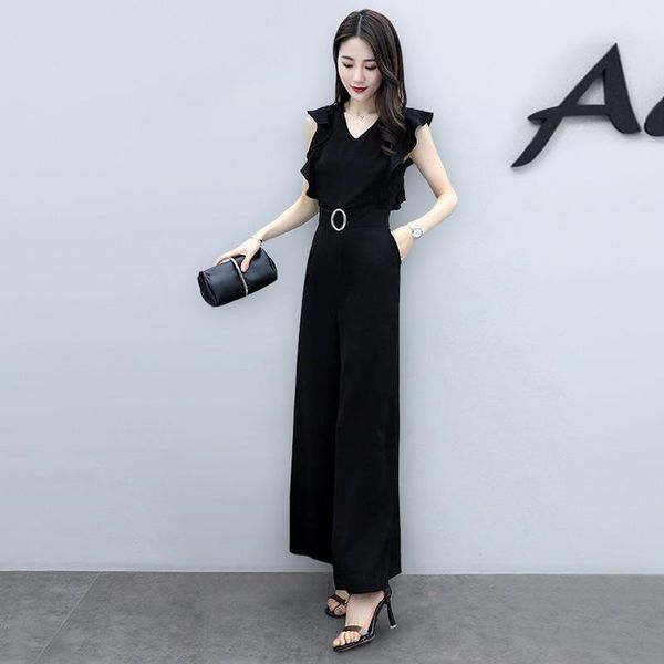 women's jumpsuits & rompers elegant sleeveless wide-leg onesie jumpsuit style high-waisted v-neck loose-fit slimming fashion black, Black;white
women's jumpsuits & rompers elegant sleeveless wide-leg onesie jumpsuit style high-waisted v-neck loose-fit slimming fashion black, Black;white