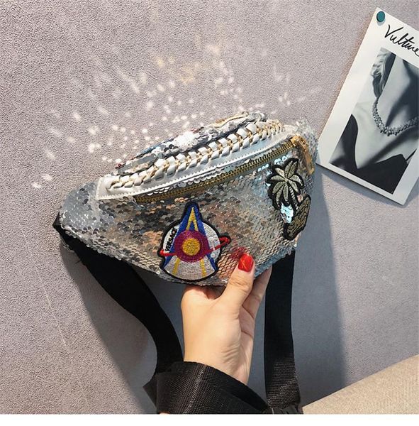 fashion embroidery sequin ladies chest bag crossbody bags for women shoulder pu leather waist pack handbag
fashion embroidery sequin ladies chest bag crossbody bags for women shoulder pu leather waist pack handbag
