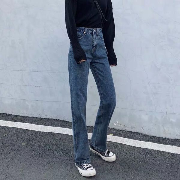 women's trousers mother brim woman high waist 2021 undefined baggy oversize loose long jeans fashion straight pants, Blue
women's trousers mother brim woman high waist 2021 undefined baggy oversize loose long jeans fashion straight pants, Blue