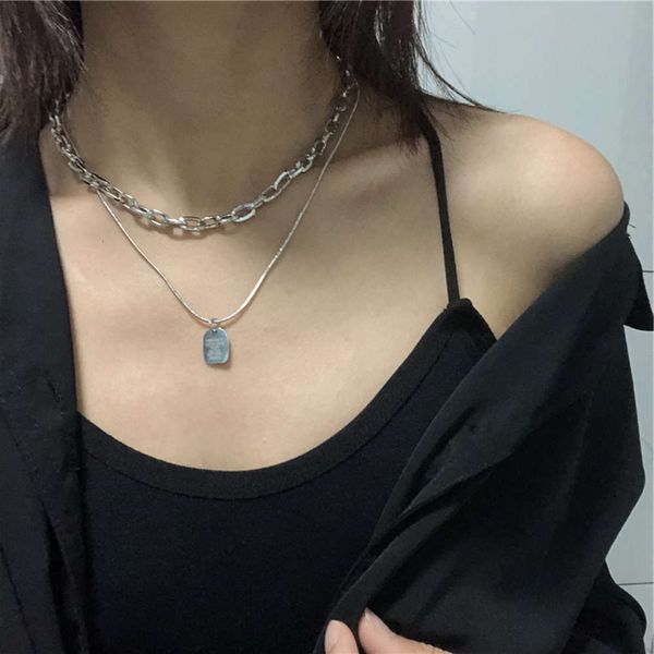 windnet red ins fashion letter pendant double layer necklace student street p temperament versatile clavicle chain girl, Silver
windnet red ins fashion letter pendant double layer necklace student street p temperament versatile clavicle chain girl, Silver
