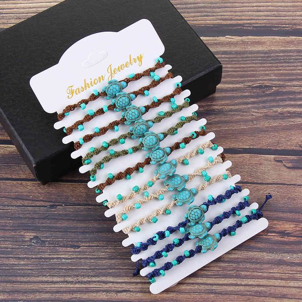 bohemian turquoise turtle shell rice bead bracelet hand woven bracelet jewelry, Golden;silver
bohemian turquoise turtle shell rice bead bracelet hand woven bracelet jewelry, Golden;silver