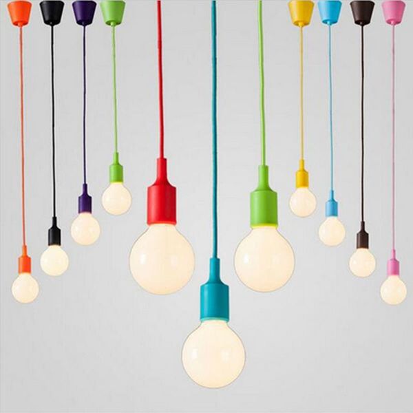 pendant lamps multicolour lights e27 edison light bulbs braided suspension wire silica gel bulb 110v 220v
pendant lamps multicolour lights e27 edison light bulbs braided suspension wire silica gel bulb 110v 220v