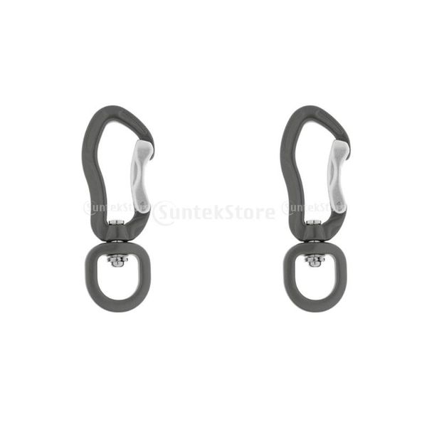 cords, slings and webbing 2 pieces 400kg swivel eye snap hook aluminum carabiner climbing backpack hanging gray 7.5 x 2.7cm
cords, slings and webbing 2 pieces 400kg swivel eye snap hook aluminum carabiner climbing backpack hanging gray 7.5 x 2.7cm