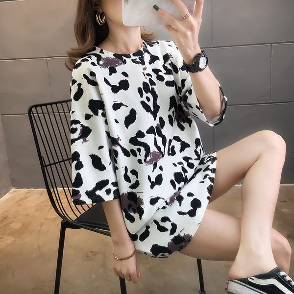 summer loose plus size cotton short sleeve t-shirt women's printed bottoming shirt kg-5, White;black
summer loose plus size cotton short sleeve t-shirt women's printed bottoming shirt kg-5, White;black