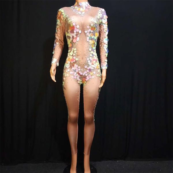 Stage Wear Big Sequins Bodysuit Sexy Crystals Jumpsuit Party Fashion Performance Rhinestones Stretch DS Jazz Costume DJ1015 Z31D, Black;red 
Stage Wear Big Sequins Bodysuit Sexy Crystals Jumpsuit Party Fashion Performance Rhinestones Stretch DS Jazz Costume DJ1015 Z31D, Black;red