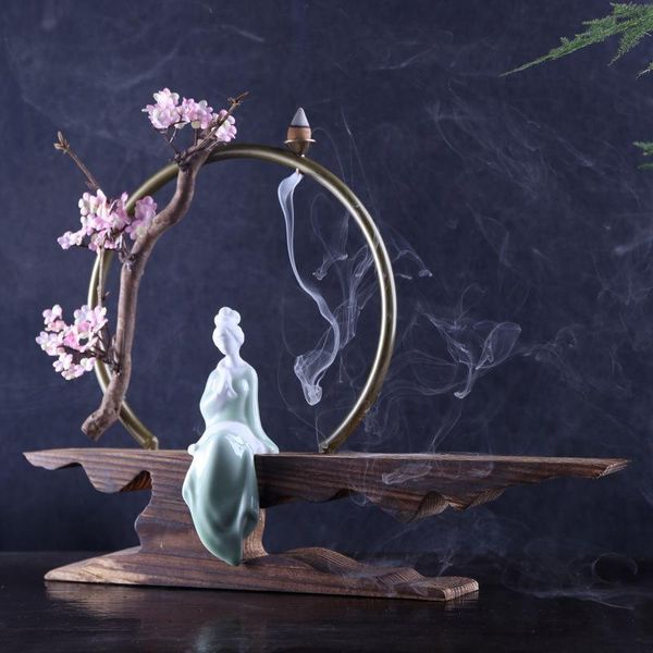 fragrance lamps elegant lady ceramic backflow incense burner holder lotus smoke waterfall sticks home decor porcelain ornaments
fragrance lamps elegant lady ceramic backflow incense burner holder lotus smoke waterfall sticks home decor porcelain ornaments