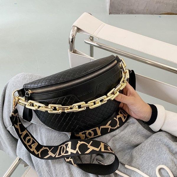 waist bags thick chain women's fanny pack plaid leather bag shoulder crossbody chest luxury designer handbags female belt
waist bags thick chain women's fanny pack plaid leather bag shoulder crossbody chest luxury designer handbags female belt