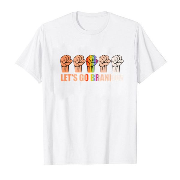 lets go brandon fist printing pattern round neck men's and women's short-sleeved t-shirts are comfortable and loose, White;black
lets go brandon fist printing pattern round neck men's and women's short-sleeved t-shirts are comfortable and loose, White;black