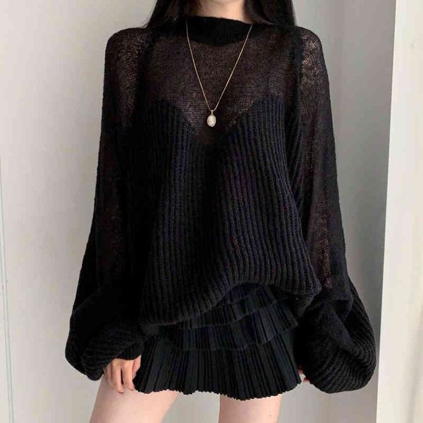 women's sweaters onalippa micro-transparent sweater ladies autumn temperament round neck loose thin stitching design lantern sleeve pul, White;black
women's sweaters onalippa micro-transparent sweater ladies autumn temperament round neck loose thin stitching design lantern sleeve pul, White;black