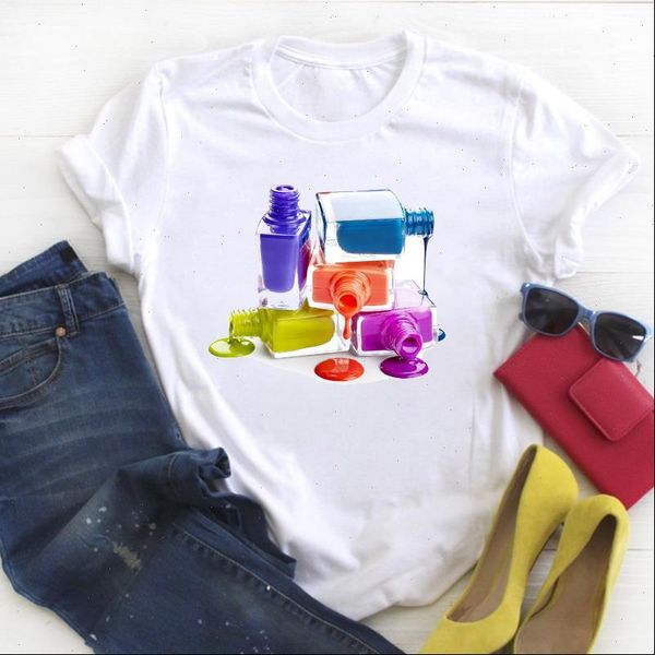 women 3d womens fingernail printed make up 90s trend ladies summer t tee female shirt clothes graphic, White
women 3d womens fingernail printed make up 90s trend ladies summer t tee female shirt clothes graphic, White