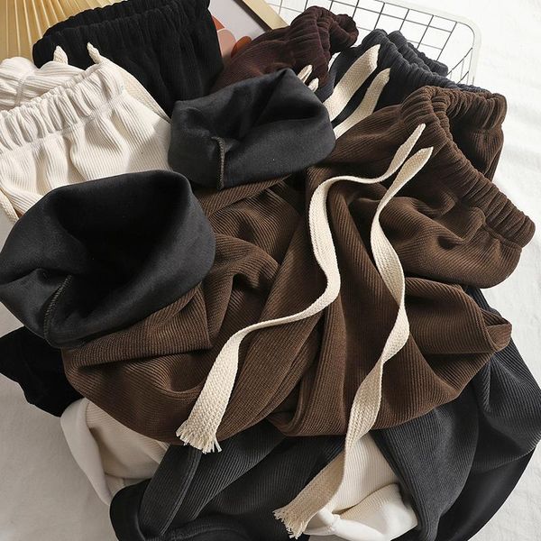 women's pants & capris plus velvet warm lace-up straight-leg 2021 autumn winter casual korean wide-leg corduroy trousers, Black;white
women's pants & capris plus velvet warm lace-up straight-leg 2021 autumn winter casual korean wide-leg corduroy trousers, Black;white