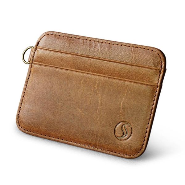 genuine leather holder bank card case key ring mini wallet thin men business id cards pack cash pocket holders, Brown;gray
genuine leather holder bank card case key ring mini wallet thin men business id cards pack cash pocket holders, Brown;gray