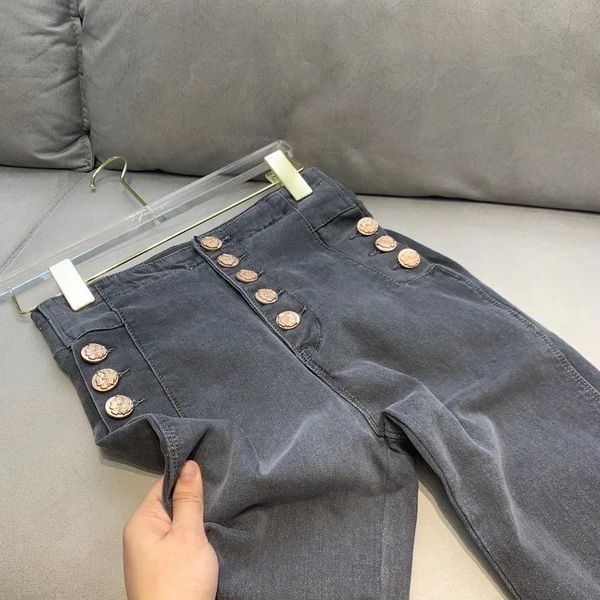 kog570 gray new winter gray tall waist jeans show high cultivate one's morality show soft female straight feet tight trousers, Blue
kog570 gray new winter gray tall waist jeans show high cultivate one's morality show soft female straight feet tight trousers, Blue