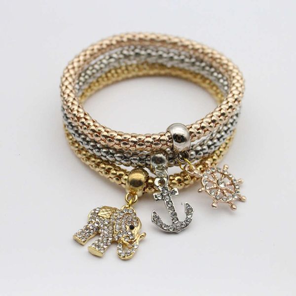 hand catenary elephant boat anchor rudder pendant three piece headpiece alloy elastic popcorn bracelet, Golden;silver
hand catenary elephant boat anchor rudder pendant three piece headpiece alloy elastic popcorn bracelet, Golden;silver