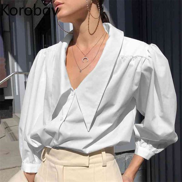 korobov sweet puff sleeve turn-down collar women blouses summer news elegant single breasted shirts fashion blusas mujer 210430, White
korobov sweet puff sleeve turn-down collar women blouses summer news elegant single breasted shirts fashion blusas mujer 210430, White