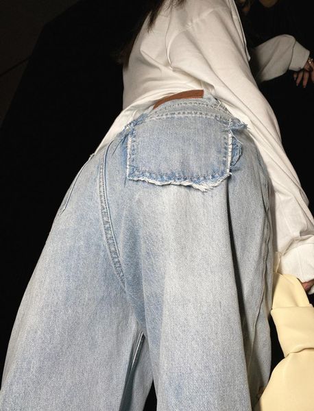 european high waist overlength jeans pants trousers korean design 2021 fashion female wide leg denim pant a185 women's, Blue
european high waist overlength jeans pants trousers korean design 2021 fashion female wide leg denim pant a185 women's, Blue
