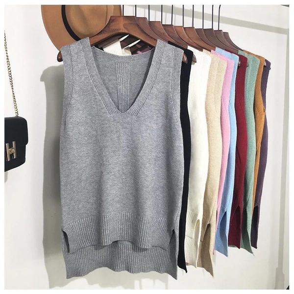 women's vests 2021 spring autumn sweater vest women sleeveless o-neck knitted female casual tank pullover oversize girls, Black;white
women's vests 2021 spring autumn sweater vest women sleeveless o-neck knitted female casual tank pullover oversize girls, Black;white