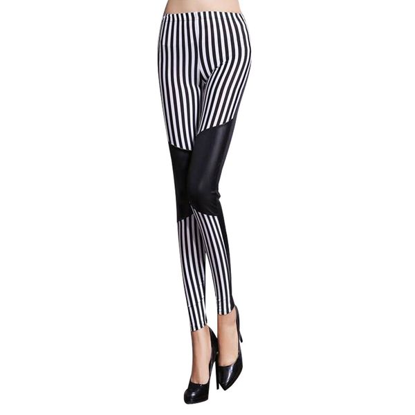 leggings fashion merlot spring black and white milk silk stripe stitching capris matte imitation leather women's wear
leggings fashion merlot spring black and white milk silk stripe stitching capris matte imitation leather women's wear