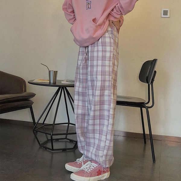 vintage plaid elastic waist womens capris high plus size wide leg casual female korean trousers, Black;white
vintage plaid elastic waist womens capris high plus size wide leg casual female korean trousers, Black;white