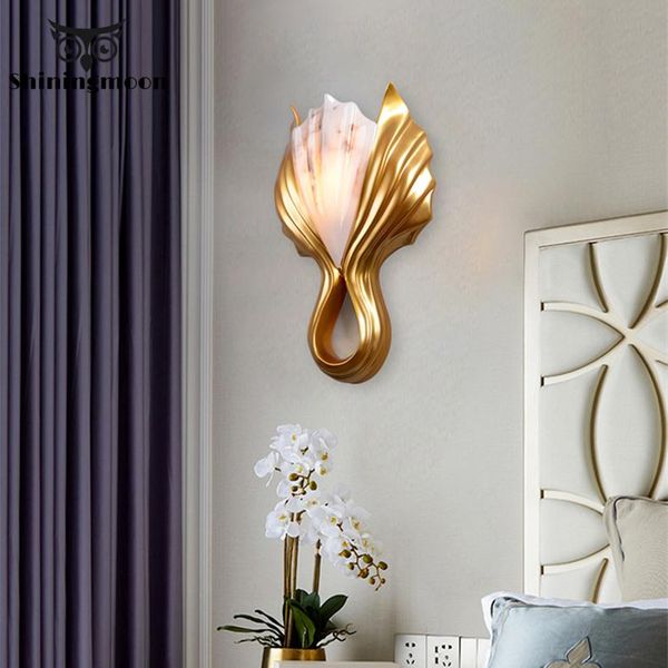 wall lamps modern led golden shell lamp nordic art luxury mirror bathroom living room light aisle sconce fixtures
wall lamps modern led golden shell lamp nordic art luxury mirror bathroom living room light aisle sconce fixtures